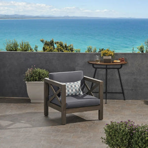 Brava Mid-Century Modern Club Chair with Water Resistant Cushions