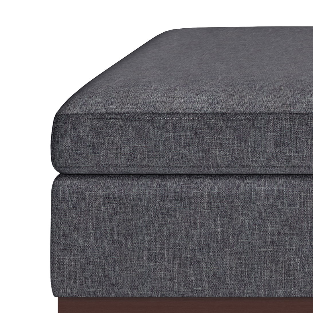 Owen - Square Coffee Table Storage Ottoman - Slate Gray by Couch.com