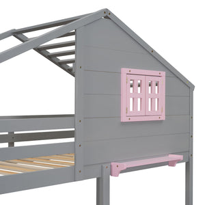 Bunk Bed With Playhouse Roof And Window by Couch.com