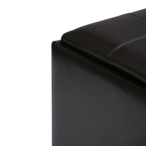 Avalon - Square Coffee Table Storage Ottoman - Tanners Brown by Couch.com