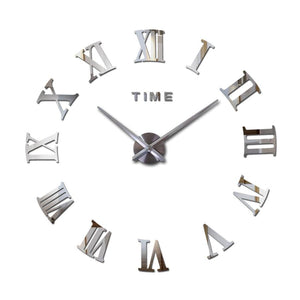 3D Big Acrylic Mirror Wall Clock Quartz Watch Still Life Clocks Frameless Wall Clock 3D Surface Mirror Wall Clock Modern Design Large Mute Wall Watches Stickers for Living Room Bedroom Home Decorations Modern Home Decoration Living Room Stickers