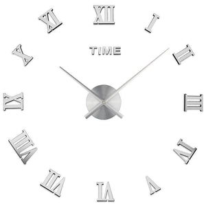 3D Big Acrylic Mirror Wall Clock Quartz Watch Still Life Clocks Frameless Wall Clock 3D Surface Mirror Wall Clock Modern Design Large Mute Wall Watches Stickers for Living Room Bedroom Home Decorations Modern Home Decoration Living Room Stickers