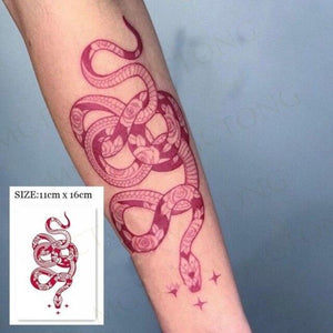 3D Butterfly Waterproof Temporary Tattoo Sticker Snake Flowers Elegant Small Popular Tattoo For Womens Mens