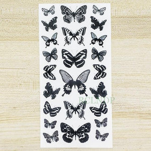 3D Butterfly Waterproof Temporary Tattoo Sticker Snake Flowers Elegant Small Popular Tattoo For Womens Mens