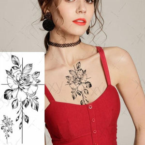 3D Butterfly Waterproof Temporary Tattoo Sticker Snake Flowers Elegant Small Popular Tattoo For Womens Mens