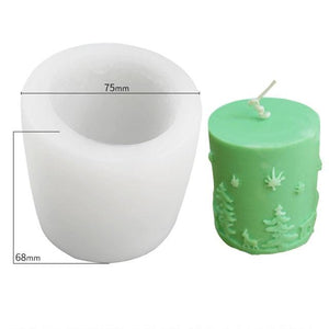 3D Christmas Tree Candle Mold DIY Scented Candle Christmas Tree Silicone Mold Candle Soap Mold Flexible Mold For Candle Making Pine Tree Molds DIY Cake Decorating Candle Silicone Mold Pine Tree Resin Soap Mold Christmas Gift Craft Home Decor