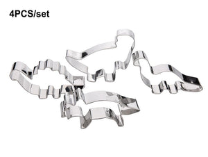 3D Dinosaur Cookie Cutters Mold Dinosaur Biscuit Cartoon Mould Sugarcraft Dessert Baking Silicone Mold For Sop Cake Decor Tool Dinosaur Fossil Cookie Making Molds Stamps For Kitchen