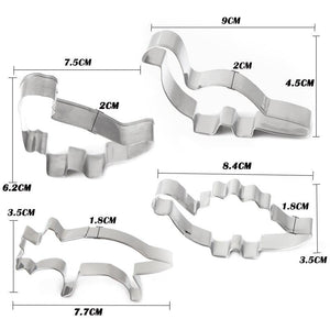 3D Dinosaur Cookie Cutters Mold Dinosaur Biscuit Cartoon Mould Sugarcraft Dessert Baking Silicone Mold For Sop Cake Decor Tool Dinosaur Fossil Cookie Making Molds Stamps For Kitchen