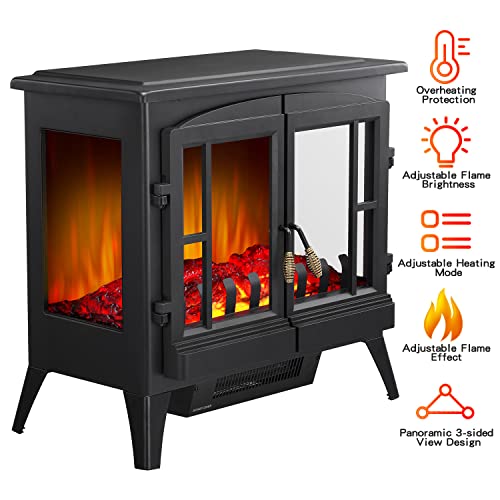 23 Inches 3D Free Standing Electric Fireplace Stove 5215