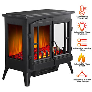 23 Inches 3D Free Standing Electric Fireplace Stove 5215