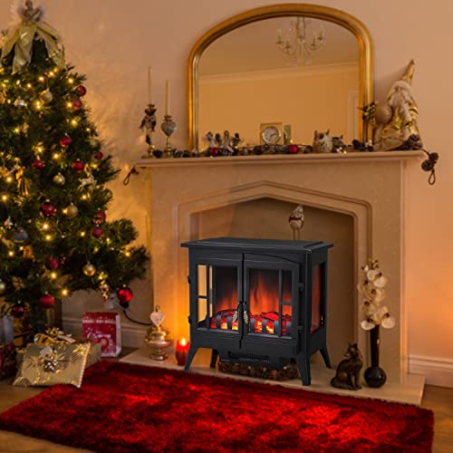 23 Inches 3D Free Standing Electric Fireplace Stove 5215