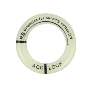 3D Key Ring Sticker Engine Start Push Button Switch Ring Cover Trim Luminous Ignition Switch Cover Car Styling Circle Light Decoration for Auto Motorcycle Universal Ignition Start Stop Button Luminous Ring Cover Trim Compatible