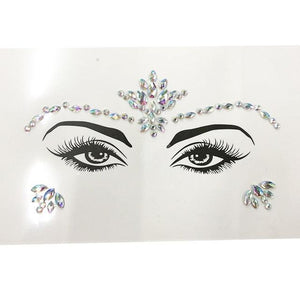 3D Makeup Tattoo Face Gems Glitter Face Jewels Crystal Stickers Face Glitter for Festival Carnival Party