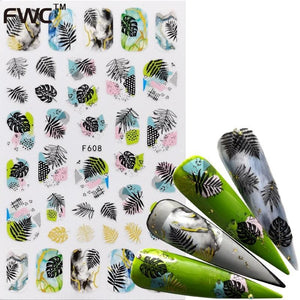 3D Nail Slider Black Russia Letter Sticker Decals Flamingo Design Adhesive Manicure Tips Nail Art Decorations Accessories Sliders Manicure Decoration 3D Nail Supplies Holographic Decals Transfer Sliders Nail Design Manicures Nail Self-Adhesive Sticker