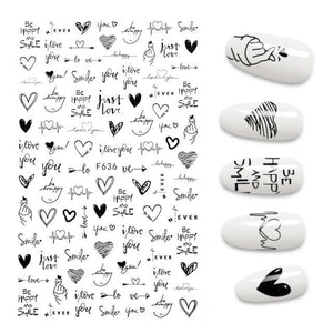 3D Nail Stickers Leaves Butterfly Panda Love Heart Design Stickers For Nails Manicure Foil Nail Art Decor  Girls Manicure Decoration Nail Art Supplies 3D Self-Adhesive Nail Decals Designer Nail Stickers for Acrylic Nails