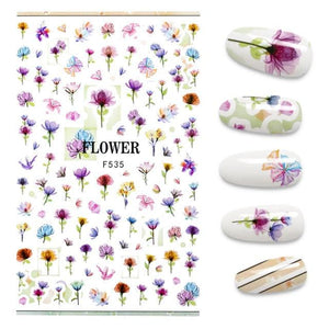 3D Nail Stickers Leaves Butterfly Panda Love Heart Design Stickers For Nails Manicure Foil Nail Art Decor  Girls Manicure Decoration Nail Art Supplies 3D Self-Adhesive Nail Decals Designer Nail Stickers for Acrylic Nails