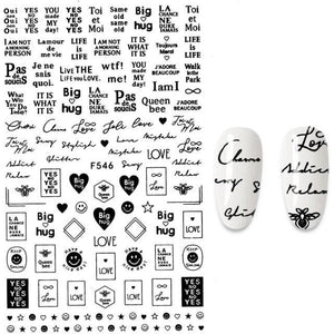3D Nail Stickers Leaves Butterfly Panda Love Heart Design Stickers For Nails Manicure Foil Nail Art Decor  Girls Manicure Decoration Nail Art Supplies 3D Self-Adhesive Nail Decals Designer Nail Stickers for Acrylic Nails