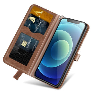 3D Tree Flip Leather Case For iPhone 13 12 Mini Phone Cover PU Leather Wallet Case with Card Holder Kickstand Wrist Strap Flip Cover for iPhone