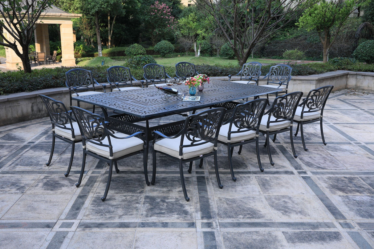 Rectangular Metal Dining Set With Cushions by Couch.com