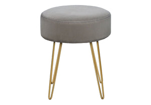 Ottoman, Pouf, Footrest, Foot Stool, Round Gold Metal Legs, Contemporary, Modern by Couch.com