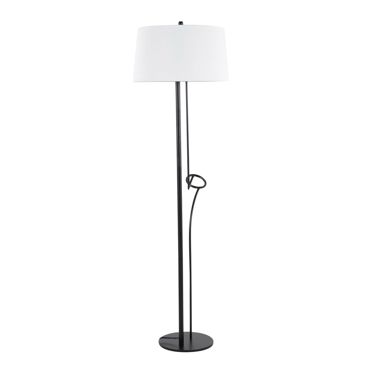 Shadow Contemporary Floor Lamp - Black / White by Couch.com