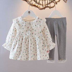 Girls Spring Western Style Two-piece Suit