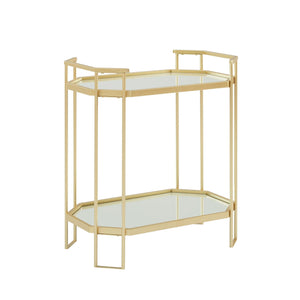 Modern Glam Mirror Top Accent Table - Pale Gold by Couch.com
