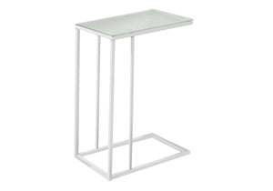 Accent Table, C - Shaped, Tempered Glass, Stylish Design Contemporary & Modern by Couch.com