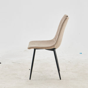 Seat Chair, Dining Chair, Coffee Chair (Set of 4) - Black / Beige by Couch.com