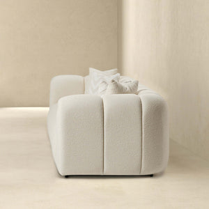 Beatrice - Modern Tufted Sofa - Ivory / White by Couch.com