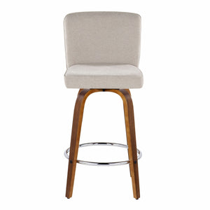 Henry - Contemporary Fixed Height Counter Stool With Swivel With Round Footrest (Set of 2) by Couch.com