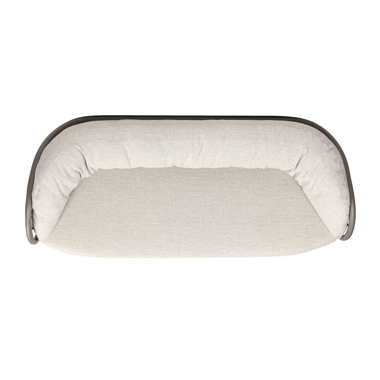 Harper - Barrel Upholstered Patio Deep Seating Sofa - Oat Beige by Couch.com