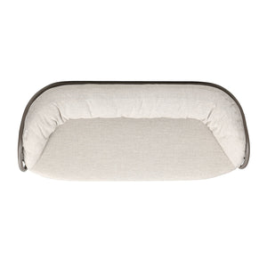 Harper - Barrel Upholstered Patio Deep Seating Sofa - Oat Beige by Couch.com