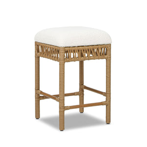 Lucia - Backless Upholstered Counter Stool With Frame - Ivory White by Couch.com
