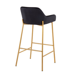 Daniella - Contemporary / Glam Fixed Height Bar Stool (Set of 2) by Couch.com