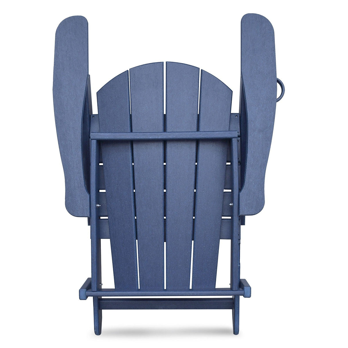 Folding Outdoor Adirondack Chair For Relaxing, Hdpe All-Weather Fire Pit Chair, Patio Lawn Chair For Outside Deck Garden Backyardf Balcony - Navy Blue by Couch.com