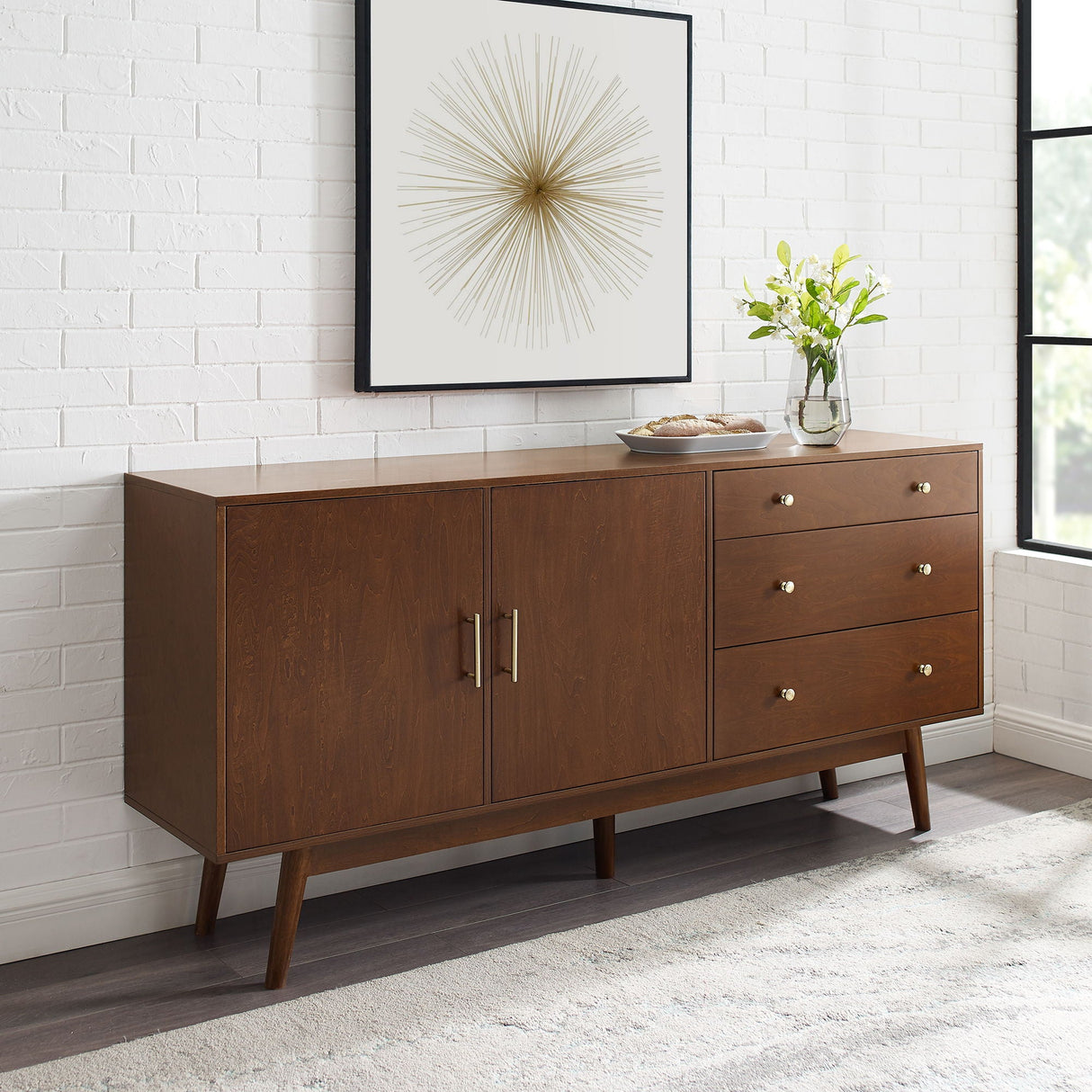 Mid-Century Modern Minimalist 2 Door Sideboard by Couch.com