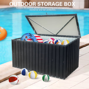 Metal Storage Box Store Large Out Door Use - Black by Couch.com