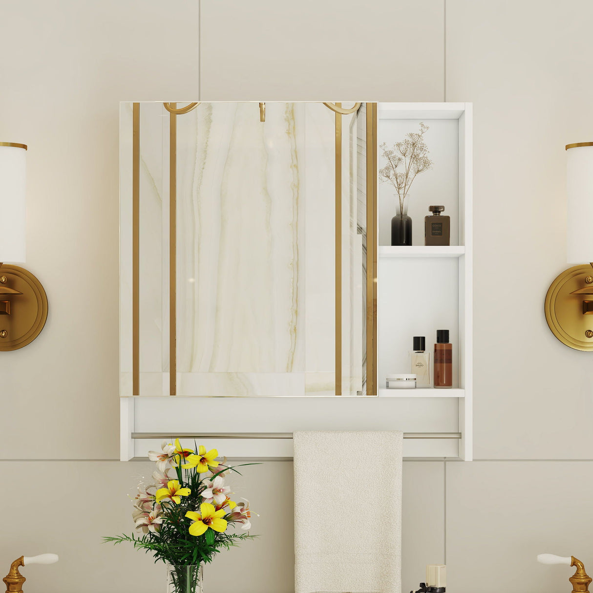 Wall Mounted Bathroom Storage Medicine Cabinet Cabinet With Mirror Door by Couch.com