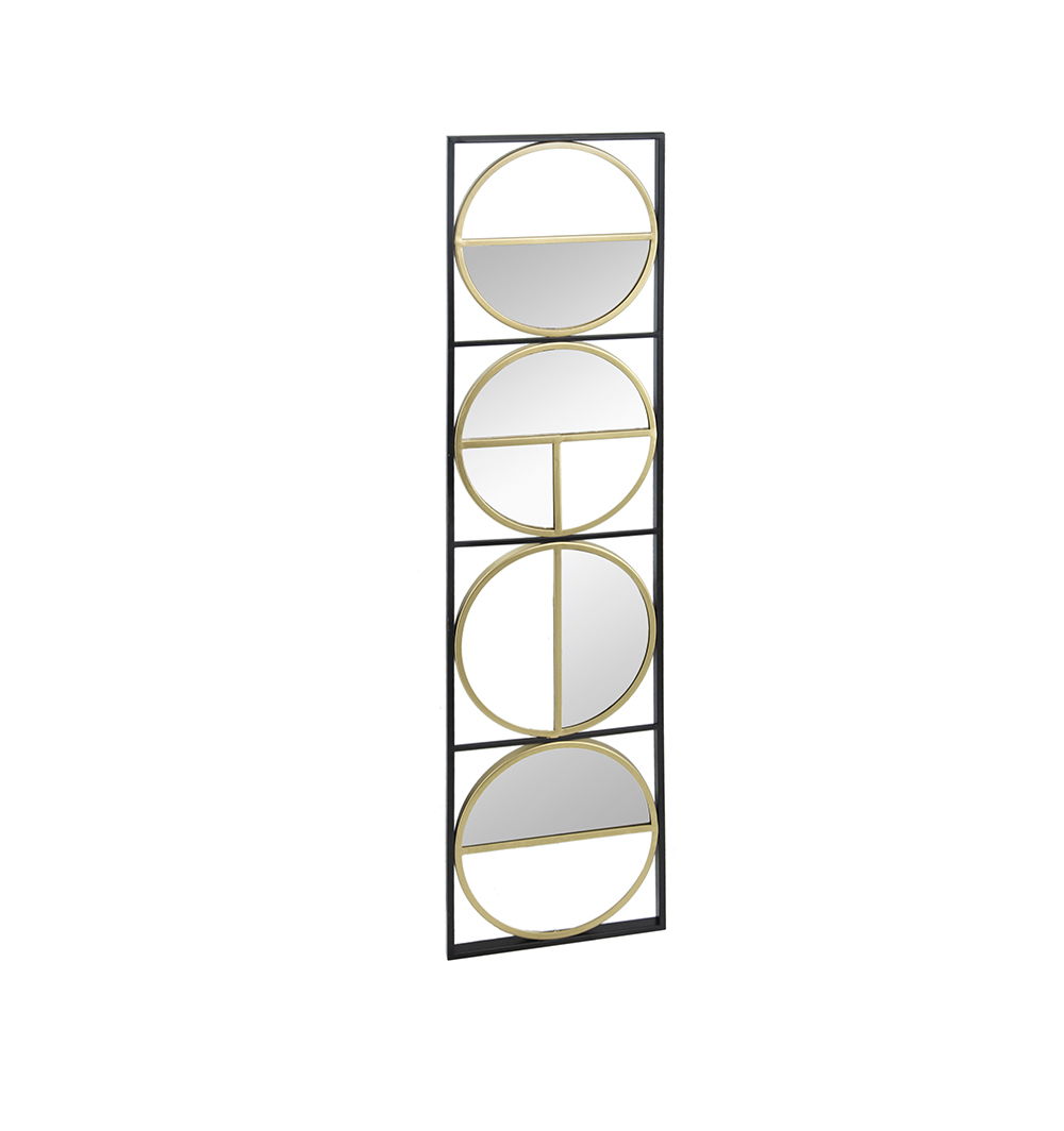 Eclectic Styling Metal Beaded Wall Mirror With Contemporary Design For Bedroom, Liveroom & Entryway by Couch.com