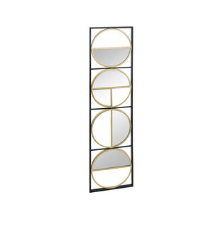 Eclectic Styling Metal Beaded Wall Mirror With Contemporary Design For Bedroom, Liveroom & Entryway by Couch.com