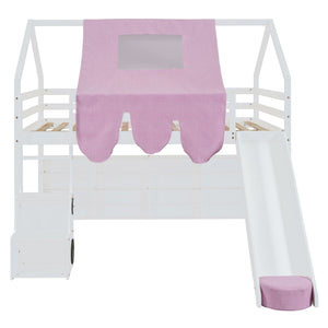 Loft Bed With House Shaped Frame And Tent by Couch.com