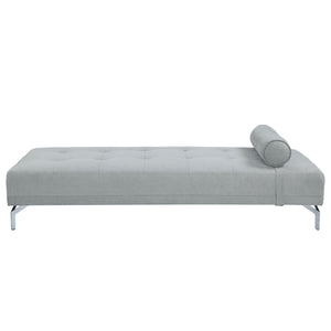 Quenti - Velvet Sofa Bed With Pillow - Gray by Couch.com