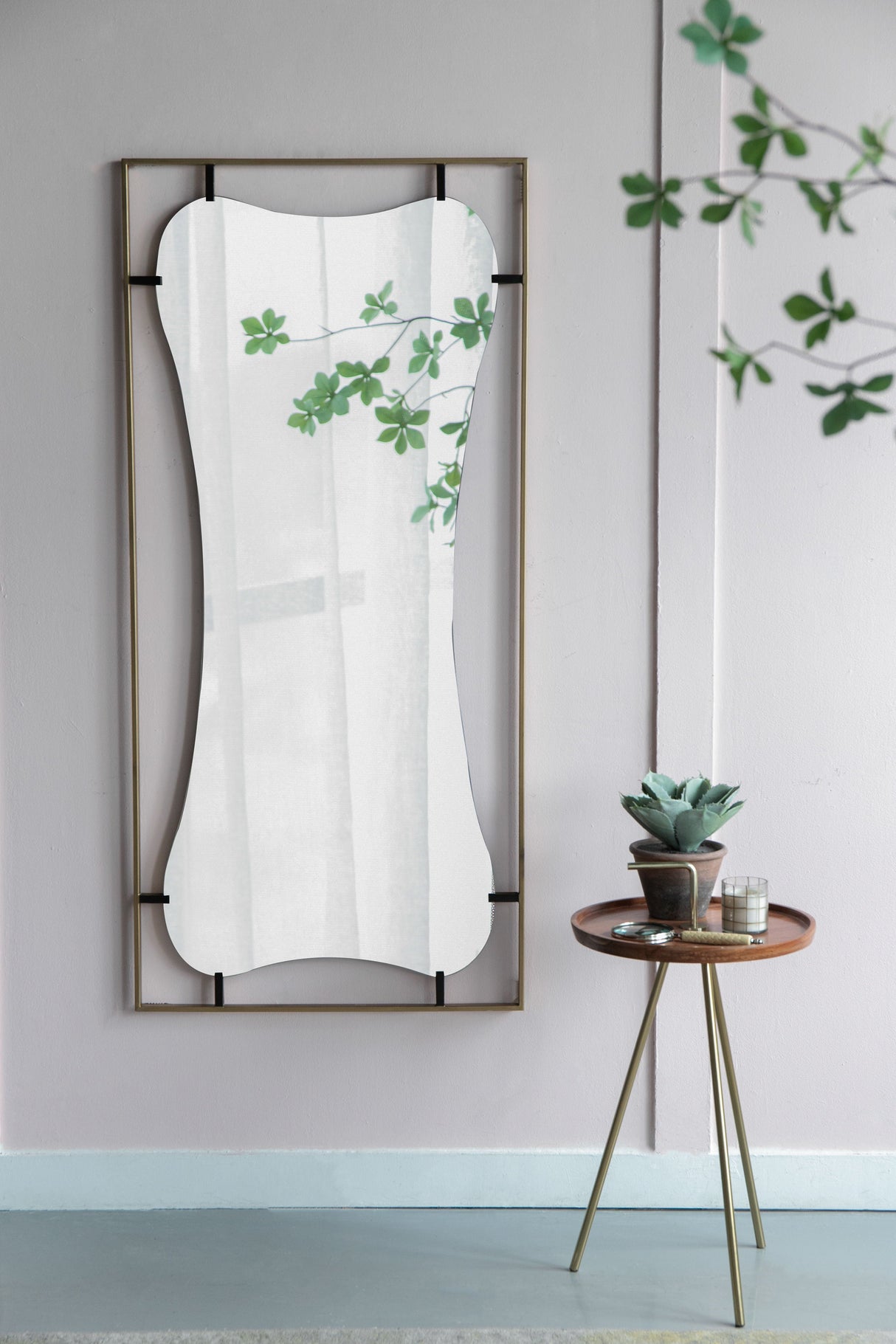 Poppy Mirror With Metal Frame Contemporary Design For Bathroom, Entryway Wall Decor by Couch.com