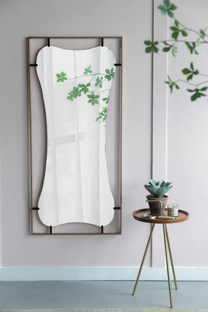 Poppy Mirror With Metal Frame Contemporary Design For Bathroom, Entryway Wall Decor by Couch.com