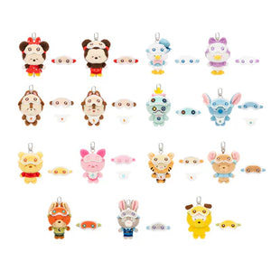 [In Stock] MINISO Disney Squinting Sleepwear Series Plush Keychains Gift Blind Box