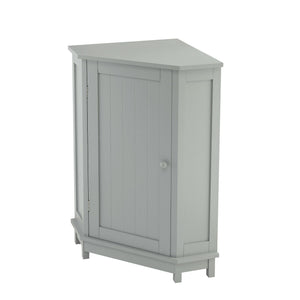 Bathroom Cabinet Triangle Corner Storage Cabinet With Adjustable Shelf Modern Style