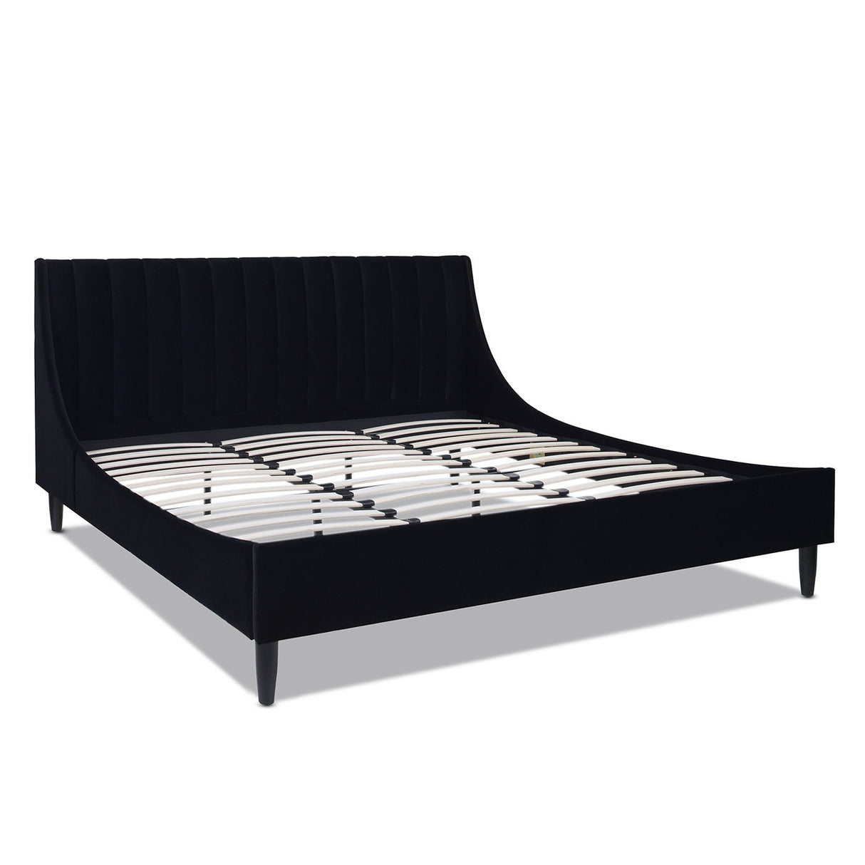 Aspen - Vertical Tufted Modern Headboard Platform Bed Set by Couch.com