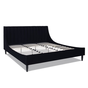Aspen - Vertical Tufted Modern Headboard Platform Bed Set by Couch.com
