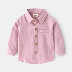 Fashion Personality New Solid Color Boys' Shirt